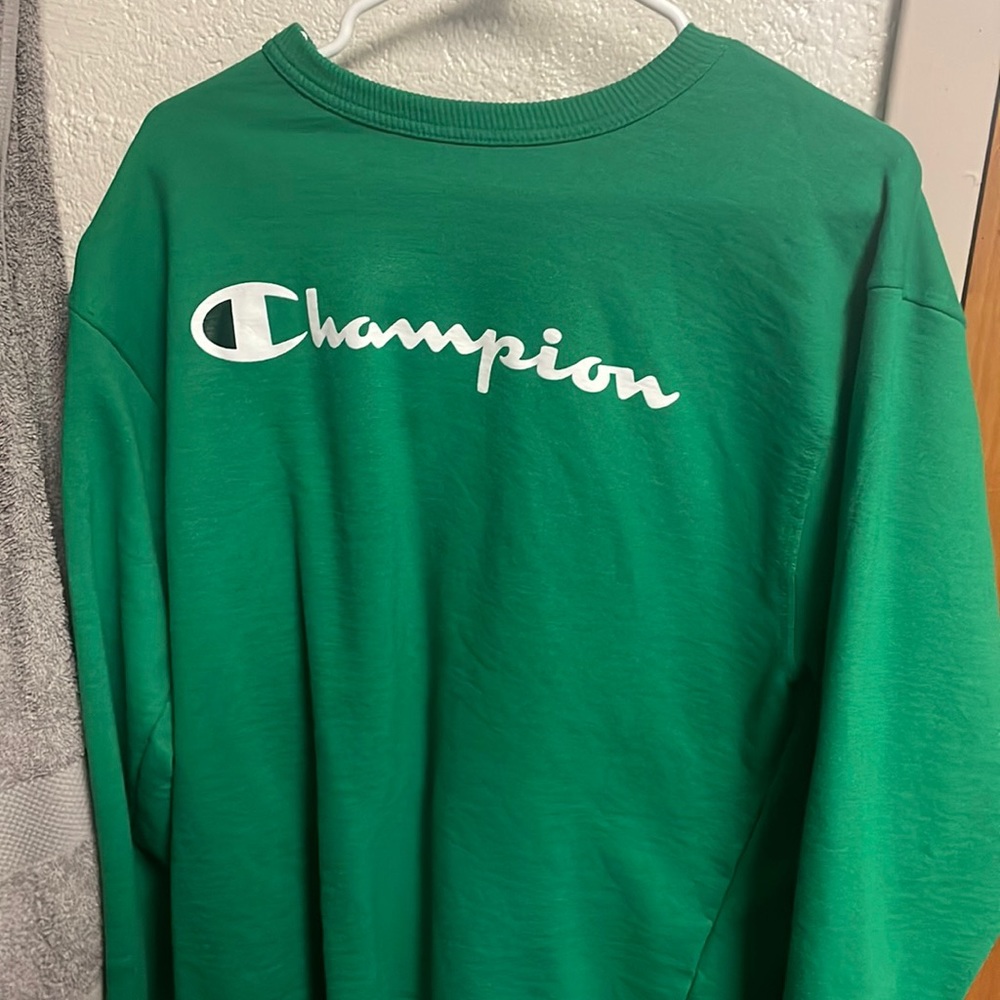 Green Champion Hoodie Medium